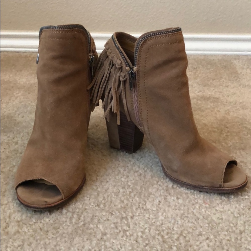 Dolce Vita Promise suede peep toe booties